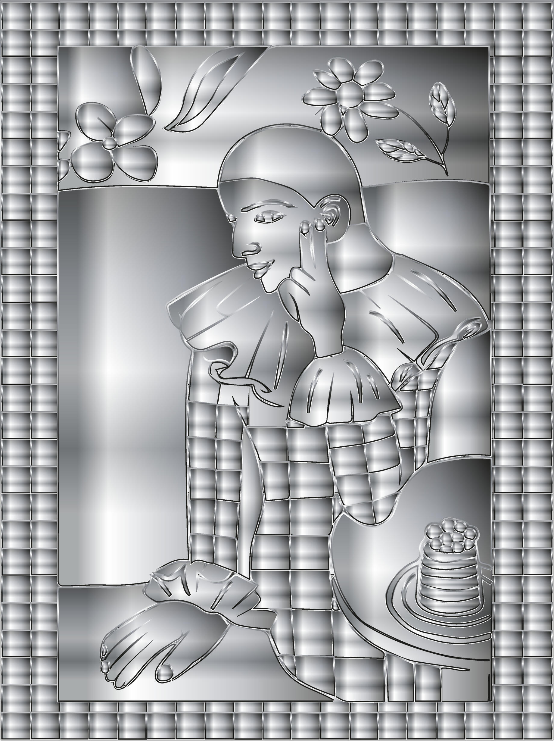 Arlequín con espejo